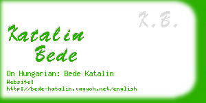 katalin bede business card